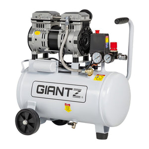 Quiet Air Compressor | 24L | 0.75HP Oil-Free | 40L/min Tyre Inflator