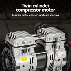 Quiet Air Compressor | 24L | 0.75HP Oil-Free | 40L/min Tyre Inflator