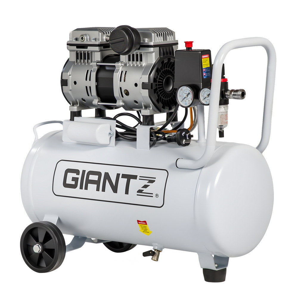 Quiet Air Compressor | 30L | 0.75HP Oil-Free | 40L/min Tyre Inflator