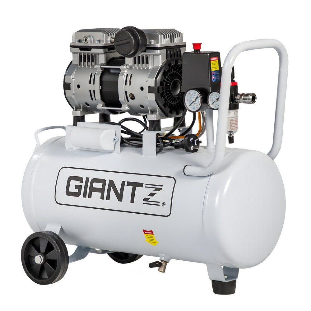 Quiet Air Compressor | 30L | 0.75HP Oil-Free | 40L/min Tyre Inflator