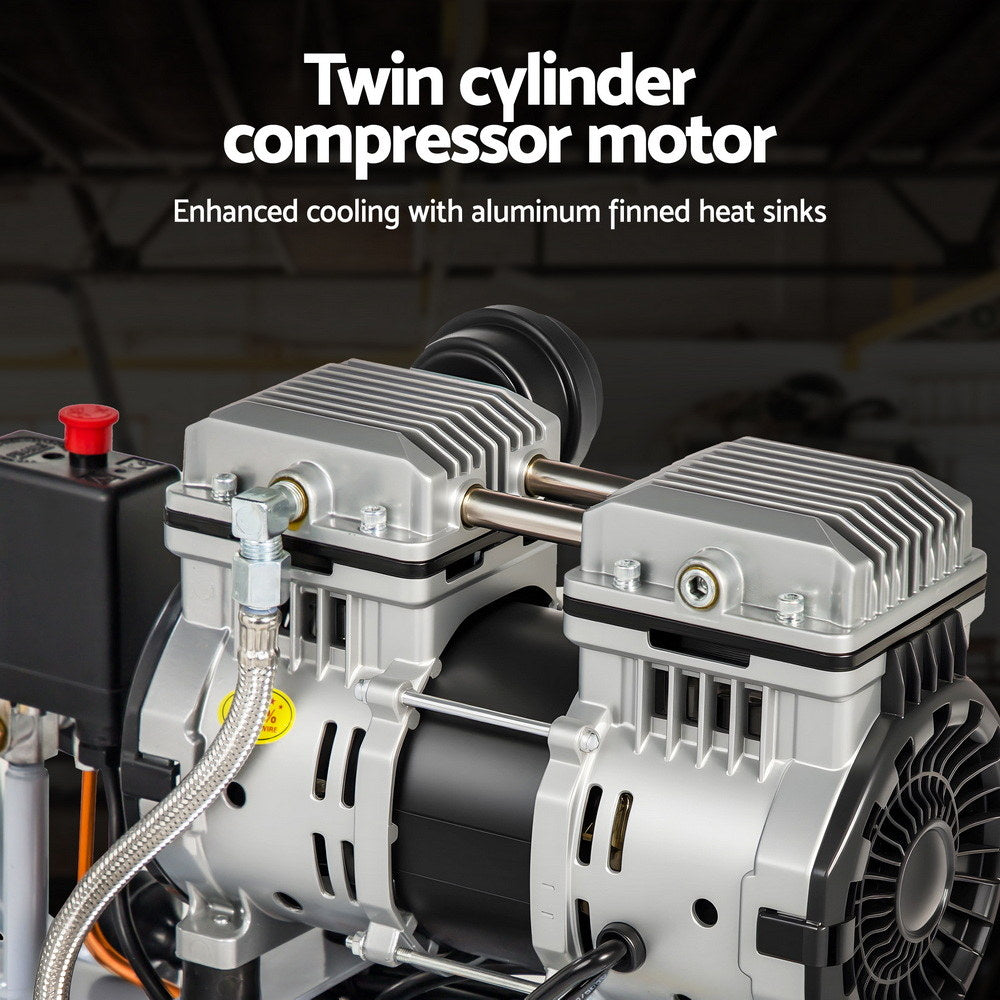 Quiet Air Compressor | 30L | 0.75HP Oil-Free | 40L/min Tyre Inflator