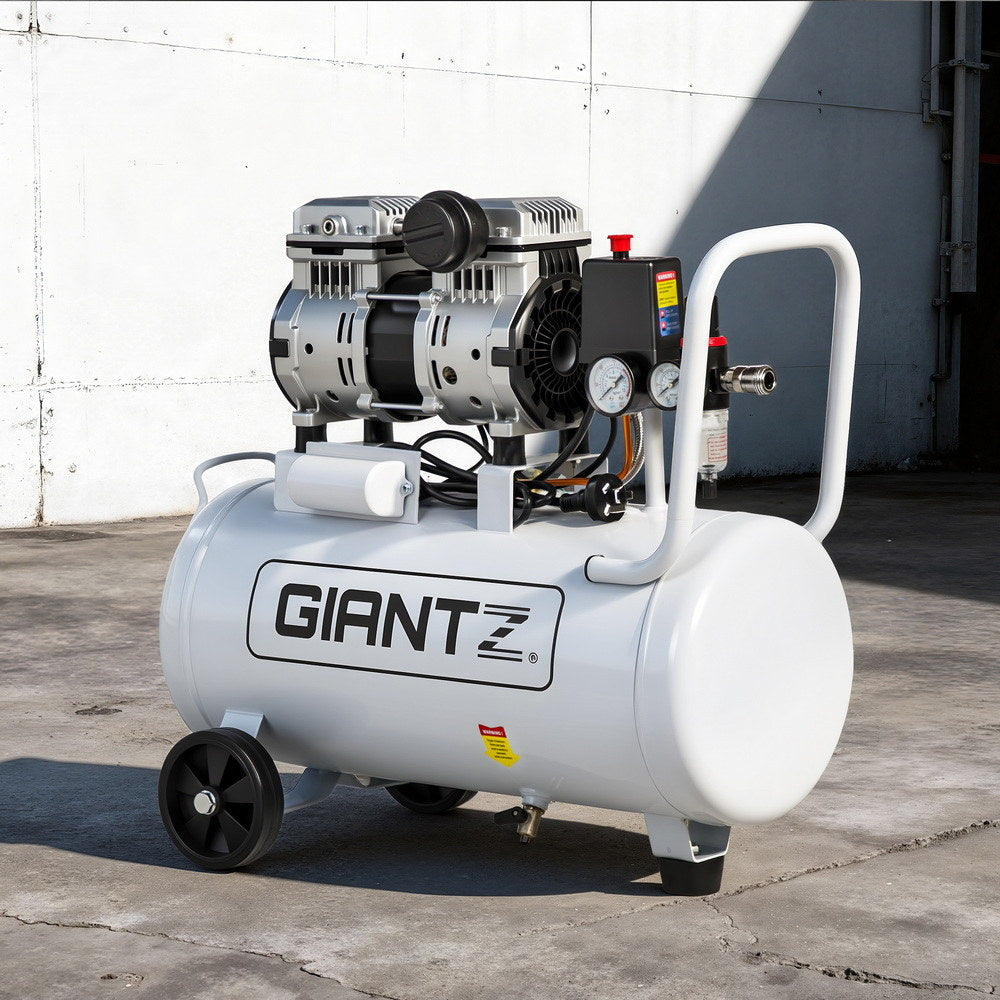 Quiet Air Compressor | 30L | 0.75HP Oil-Free | 40L/min Tyre Inflator