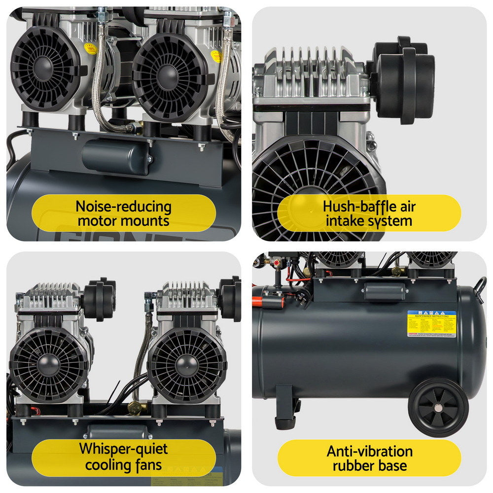 Oil-Free Air Compressor | 50L | 3.0HP | 200L/min High Flow Inflator