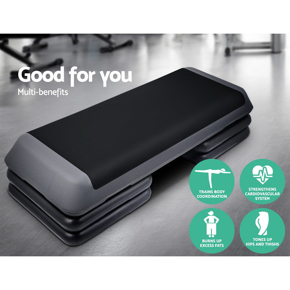 Everfit 3 Level Aerobic Step | Exercise Stepper | 110cm | Gym Home Fitness