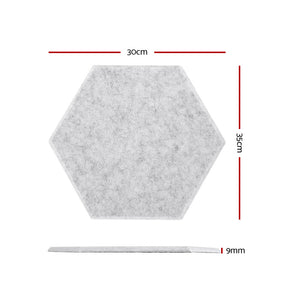 Alpha Acoustic Foam Panels | 12PCS | 35x30x0.9cm | Soundproof Absorption | Adhesive Grey