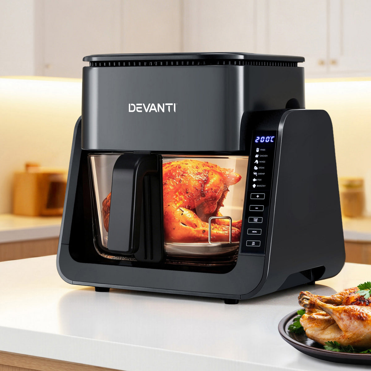 2-in-1 Air Fryer 5.5L | Dual Zone | Electric Cooker | Top Grill