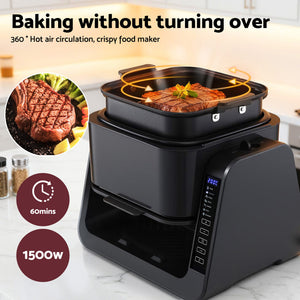 2-in-1 Air Fryer 5.5L | Dual Zone | Electric Cooker | Top Grill