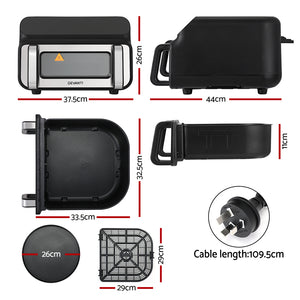 Devanti Air Fryer | 10L | LCD Kitchen Oven