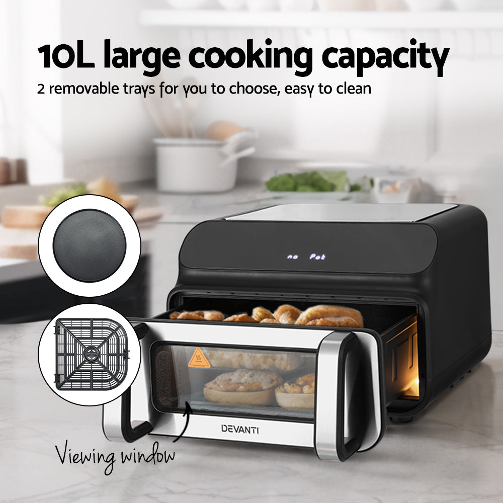 Devanti Air Fryer | 10L | LCD Kitchen Oven