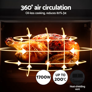 Devanti Air Fryer | 10L | LCD Kitchen Oven