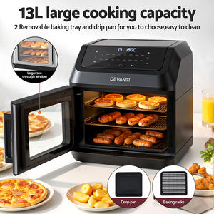 Air Fryer 13L | Digital LCD Oven Fryer | Multi-Function Cooking Appliance