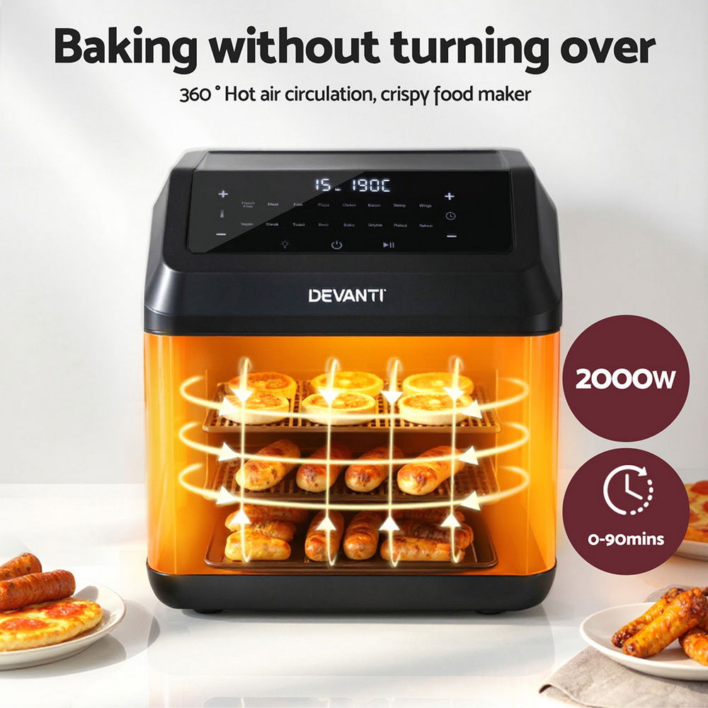 Air Fryer 13L | Digital LCD Oven Fryer | Multi-Function Cooking Appliance