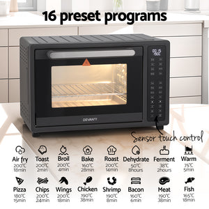 Devanti Air Fryer | 32L | LCD Touch Oven | 1700W