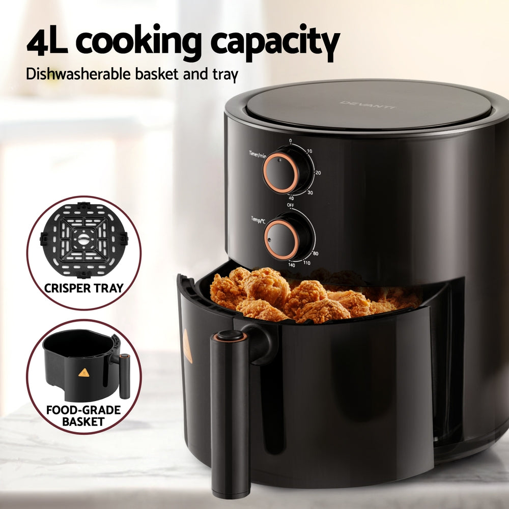 Air Fryer | 4L | Knob Control | 1500W