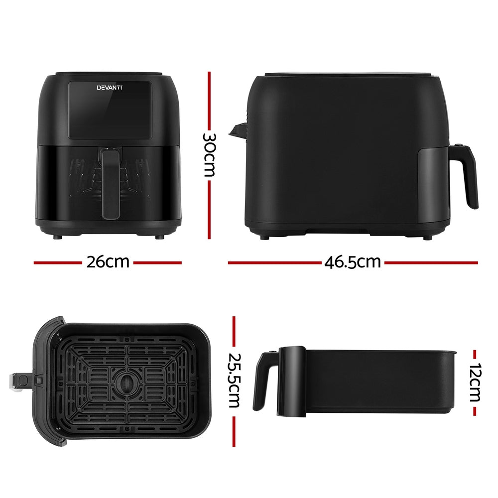 Devanti Air Fryer | 8L | LCD Fryers