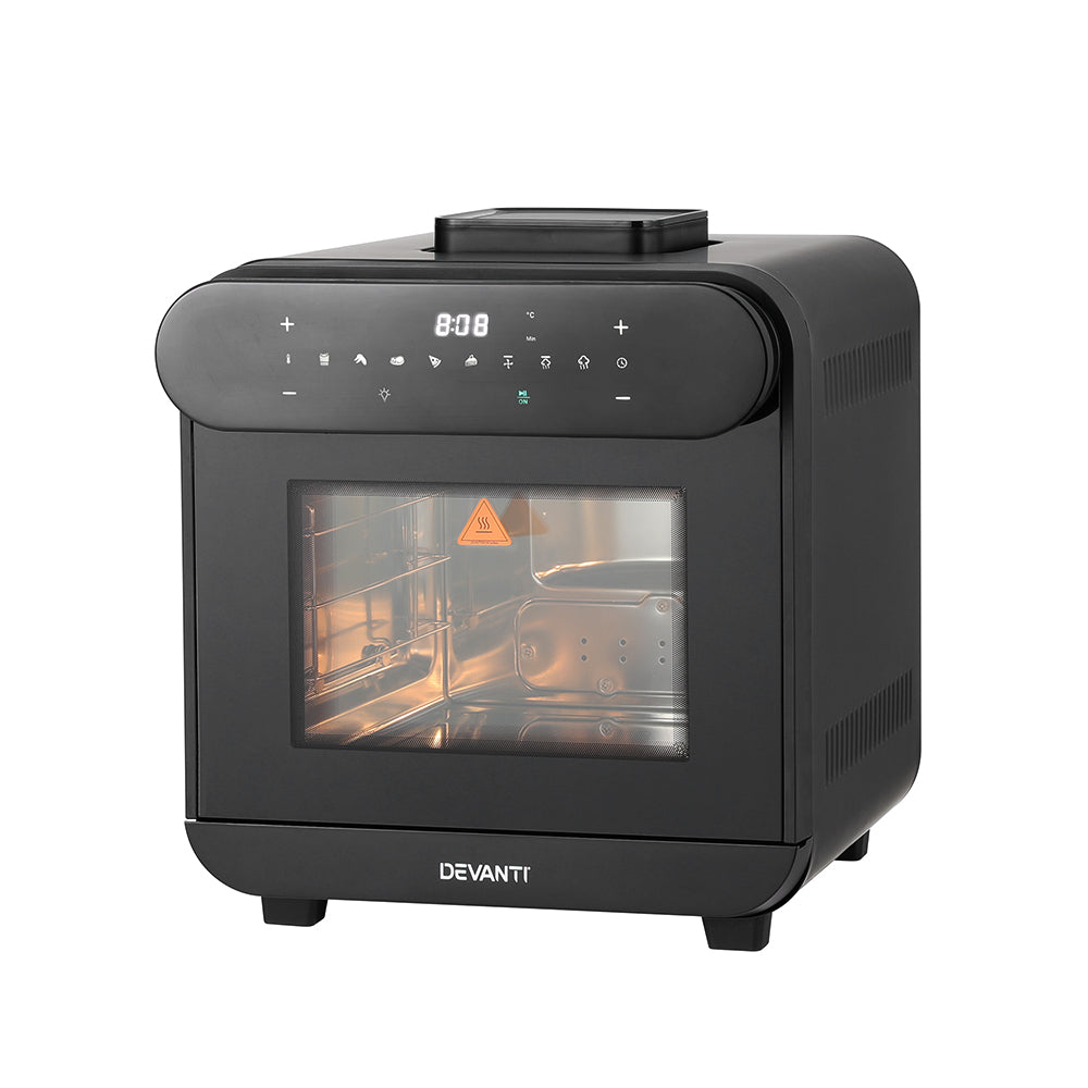 Devanti Steam Air Fryer Oven | 15L | LCD Touch | 1600W