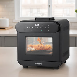 Devanti Steam Air Fryer Oven | 15L | LCD Touch | 1600W