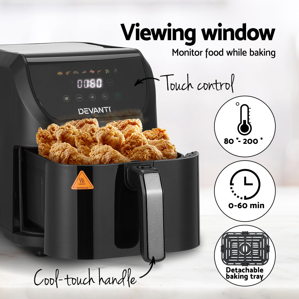 Devanti Air Fryer | 5L | LCD Touch | 1500W