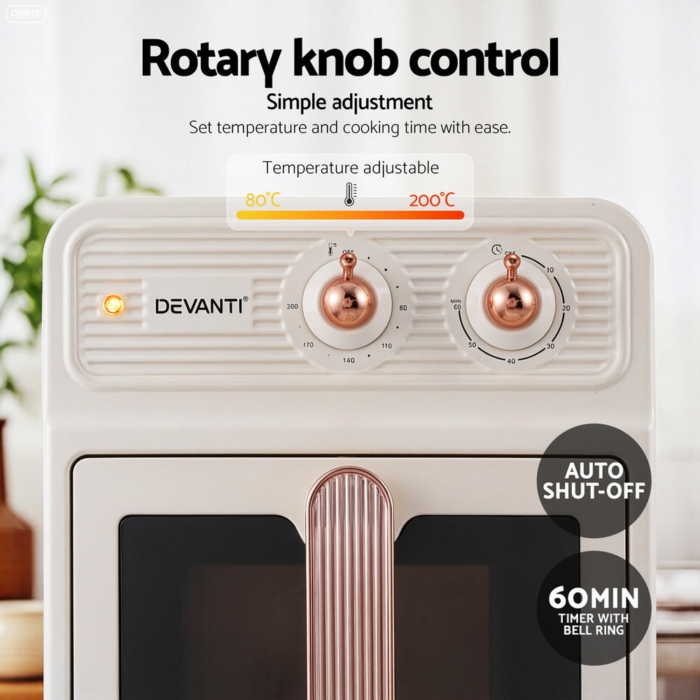 Air Fryer | 6L | 1700W | Knob Control | Cream