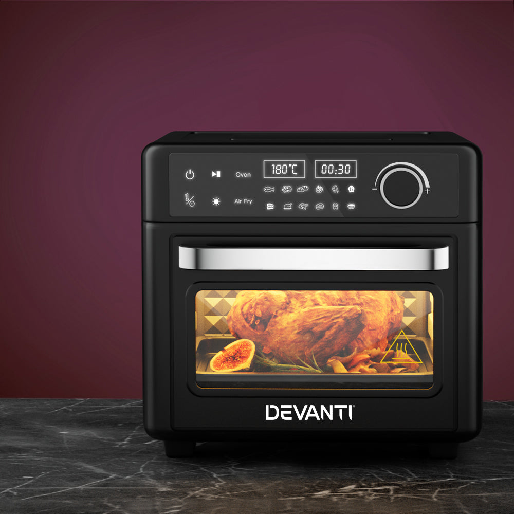 Devanti Air Fryer | 15L | LCD Fryers Oven