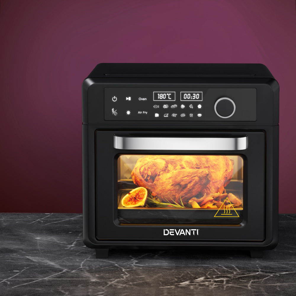 Devanti Air Fryer | 20L | LCD Fryers Oven