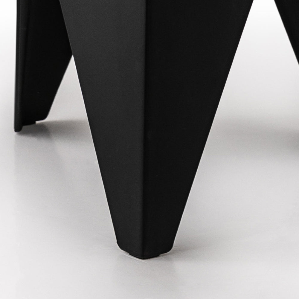 4PC Puzzle Stool | Plastic Bar Stools | Stackable | Black