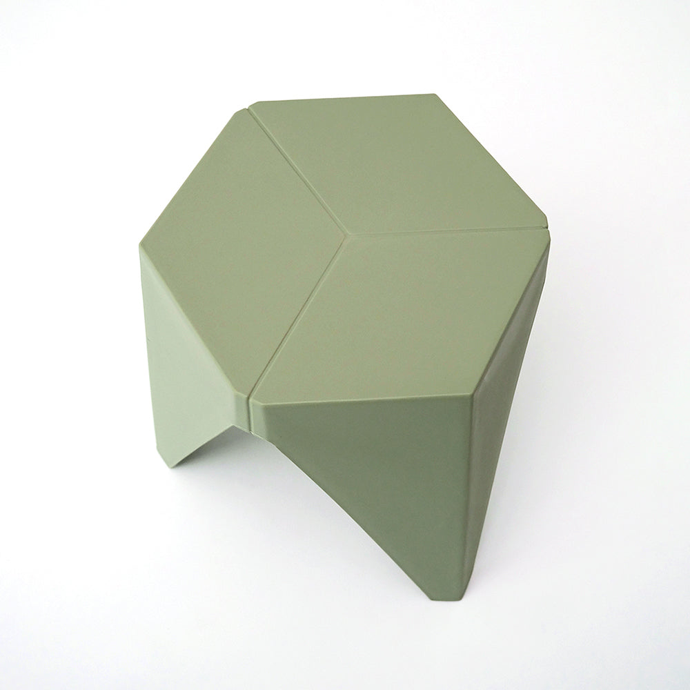 2x Bar Stools | Puzzle Plastic | Foot Stool | Green