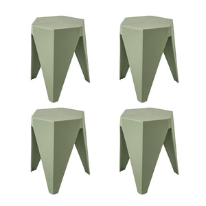 4PC Puzzle Stool | Bar Stools | Stackable | Green