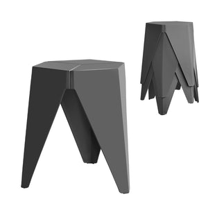 Bar Stools | 4PC Puzzle Stool | Stackable | Grey
