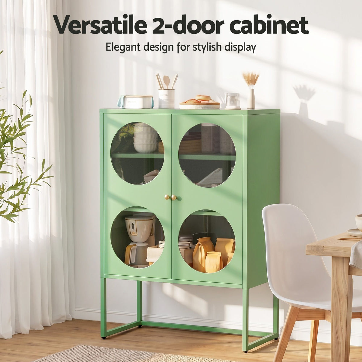 ArtissIn Buffet Sideboard Metal Cabinet - ELLA Green