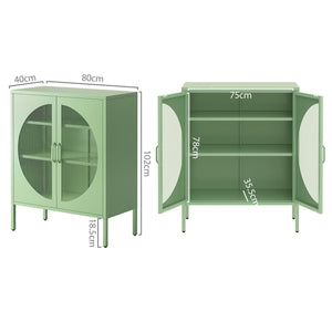 ArtissIn Buffet Sideboard Metal Cabinet - ELSA Green