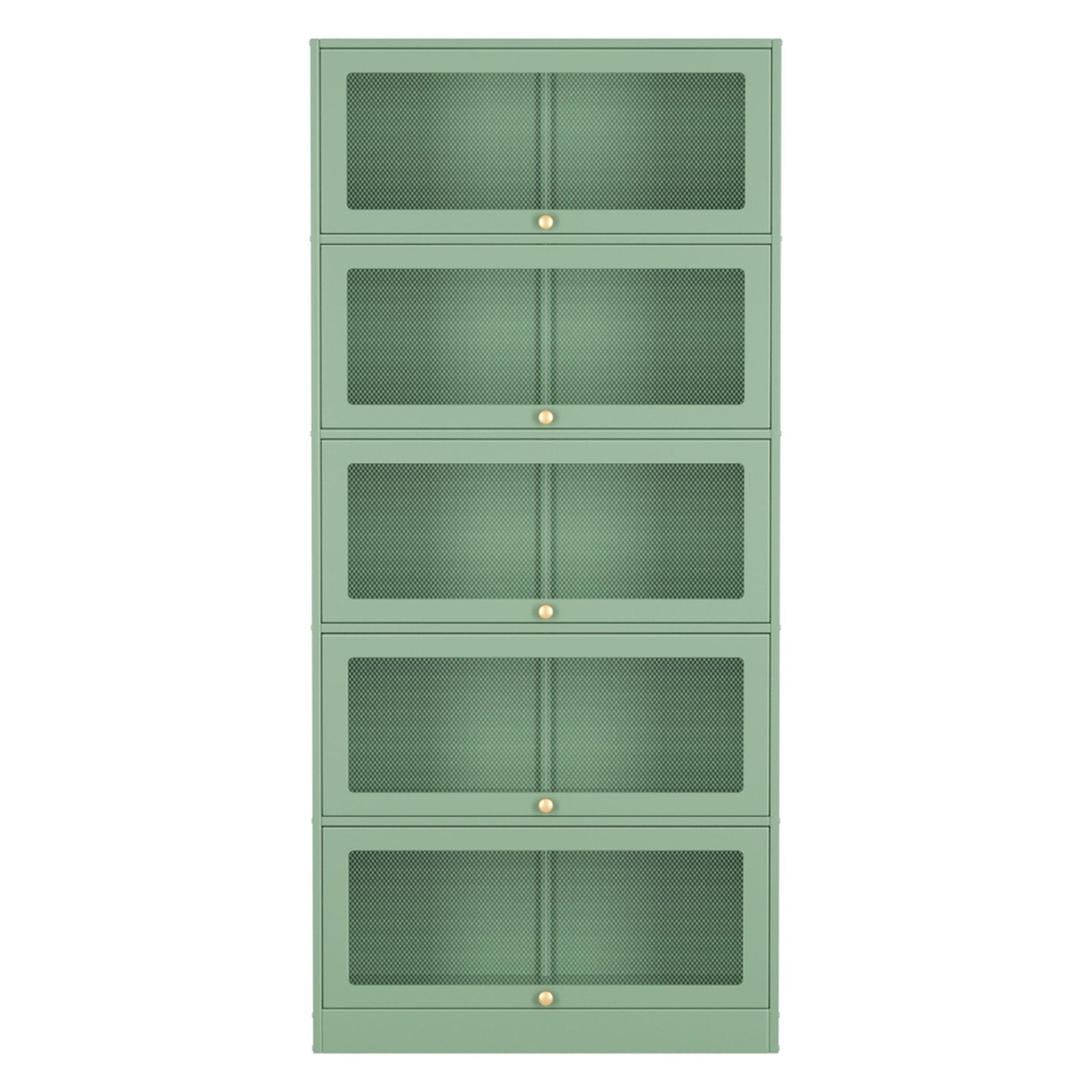 ArtissIn Buffet Sideboard Cupboard Cabinet Storage Mesh Doors Metal Green ELIA