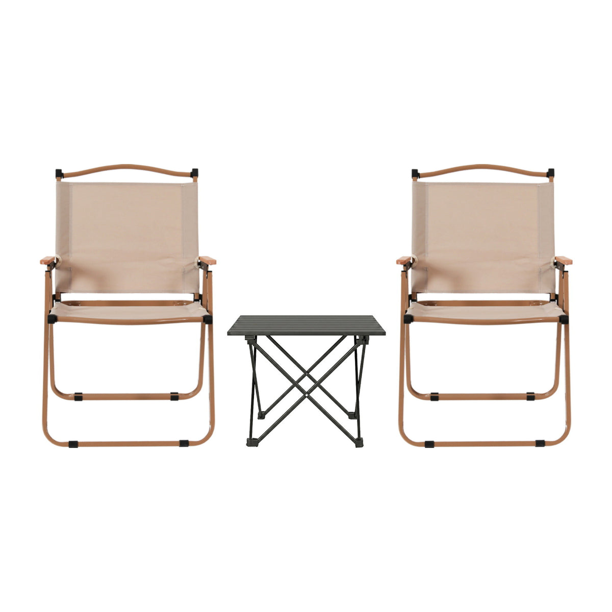3pc Camping Table & Chair Set | Folding Aluminium | Portable Picnic Outdoor