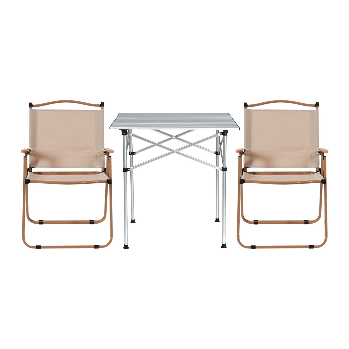 3pc Camping Table & Chair Set | Folding Aluminium | Portable Picnic Outdoor