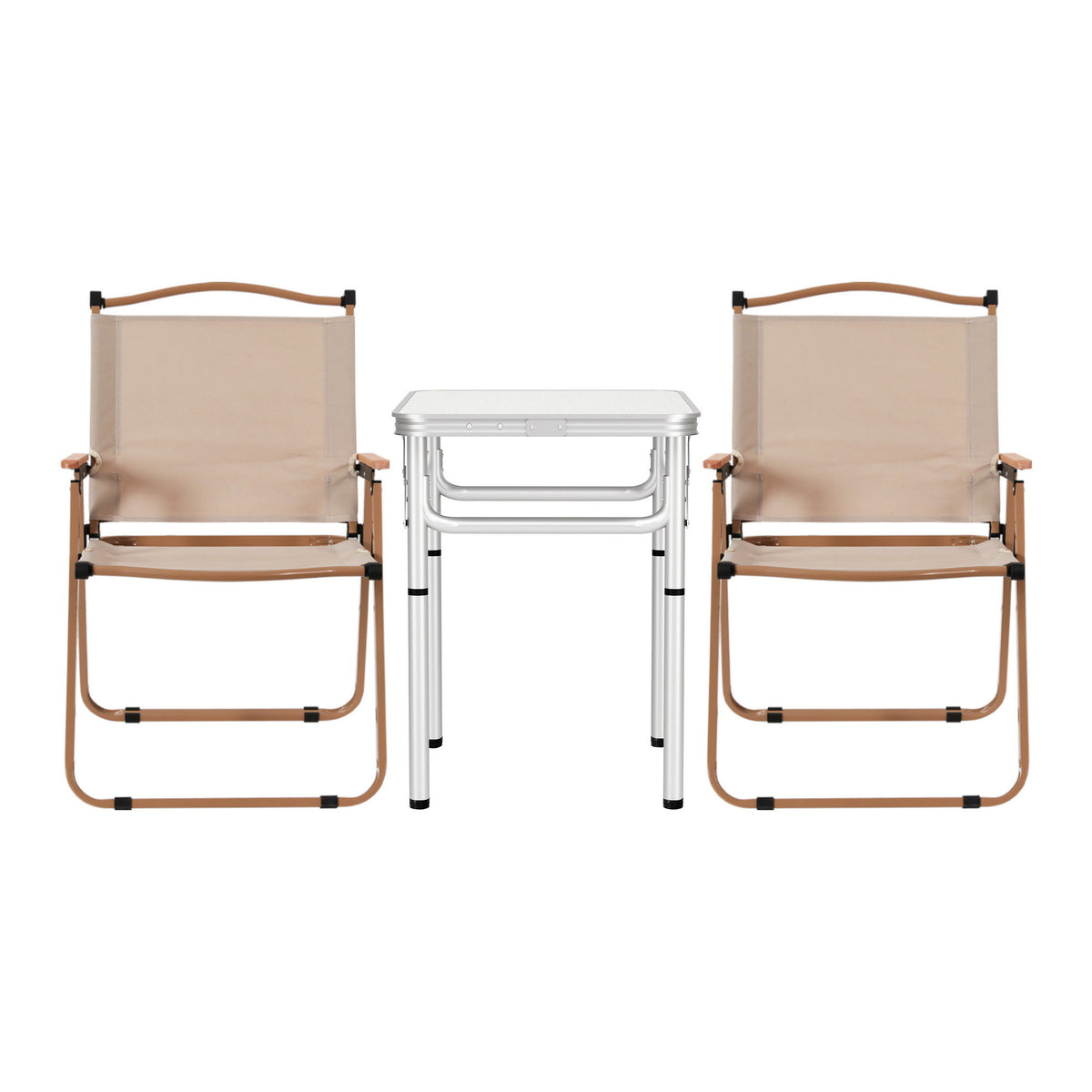 3pc Camping Table Chair Set | Folding Aluminium Picnic Set | Portable