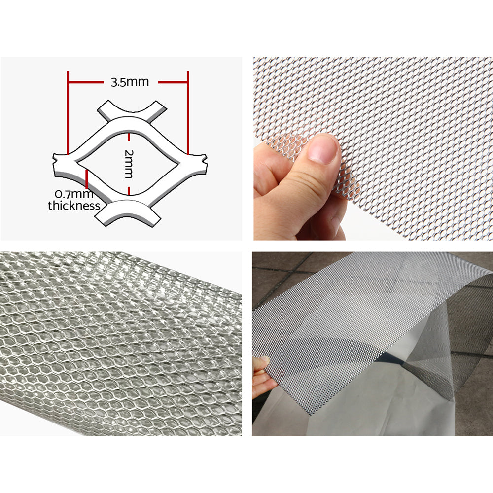 Gardeon Gutter Guard | Aluminium Mesh | 60M | 100x20cm | Silver