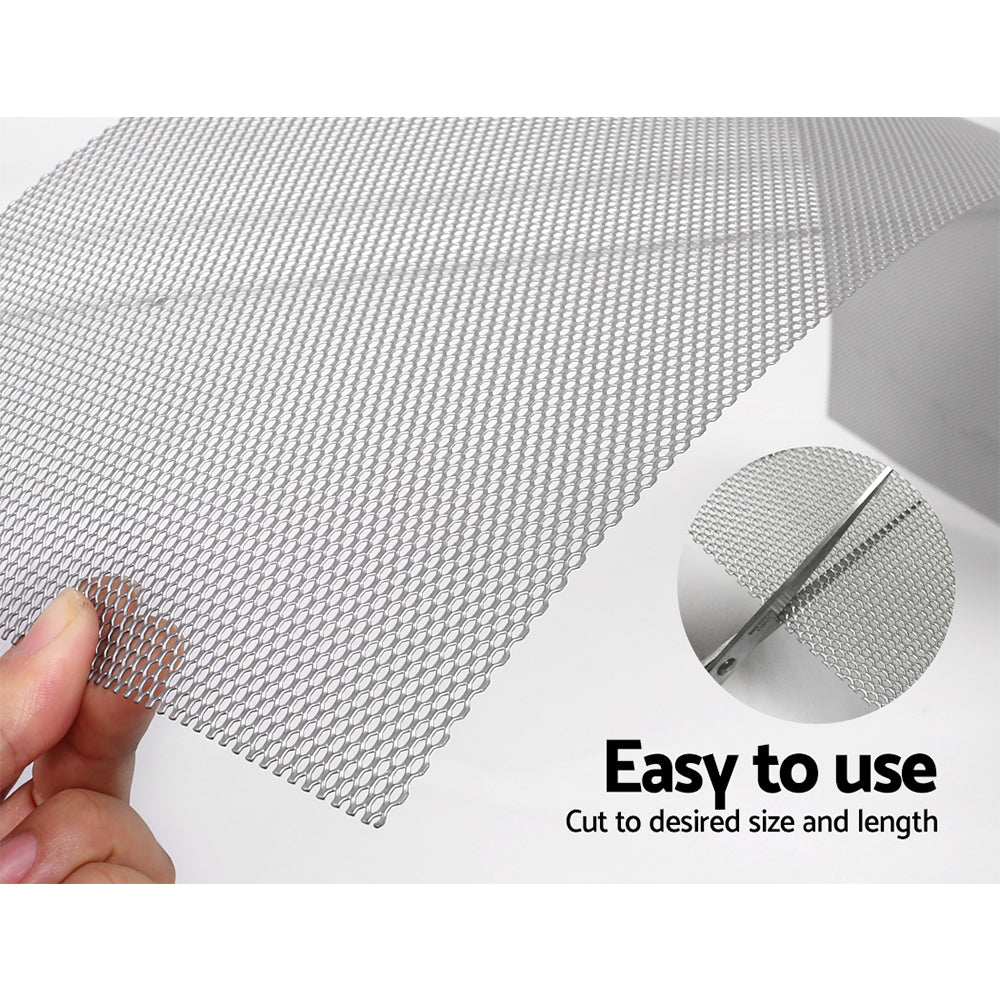 Gardeon Gutter Guard | Aluminium Mesh | 60M | 100x20cm | Silver