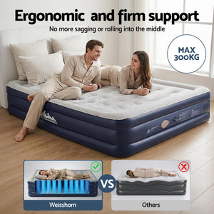 Queen Air Mattress | Inflatable Bed 46cm Height | Portable Air Bed