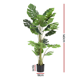 Artificial Monstera Tree 140cm | Lifelike Faux Plant | Indoor Decor