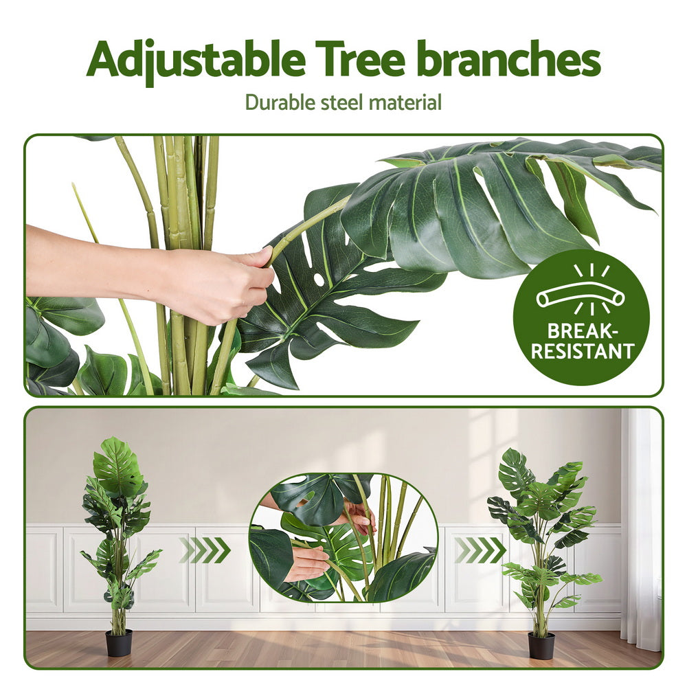 Artificial Monstera Tree 140cm | Lifelike Faux Plant | Indoor Decor