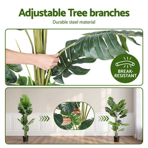 Artificial Monstera Tree 140cm | Lifelike Faux Plant | Indoor Decor