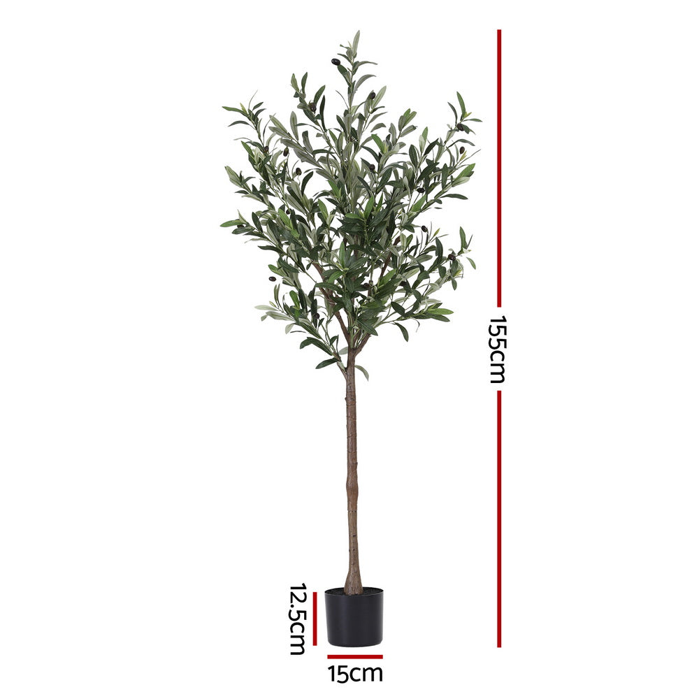 Artificial Olive Tree 155cm | Lifelike Faux Plant | Indoor Decor