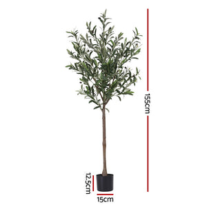 Artificial Olive Tree 155cm | Lifelike Faux Plant | Indoor Decor