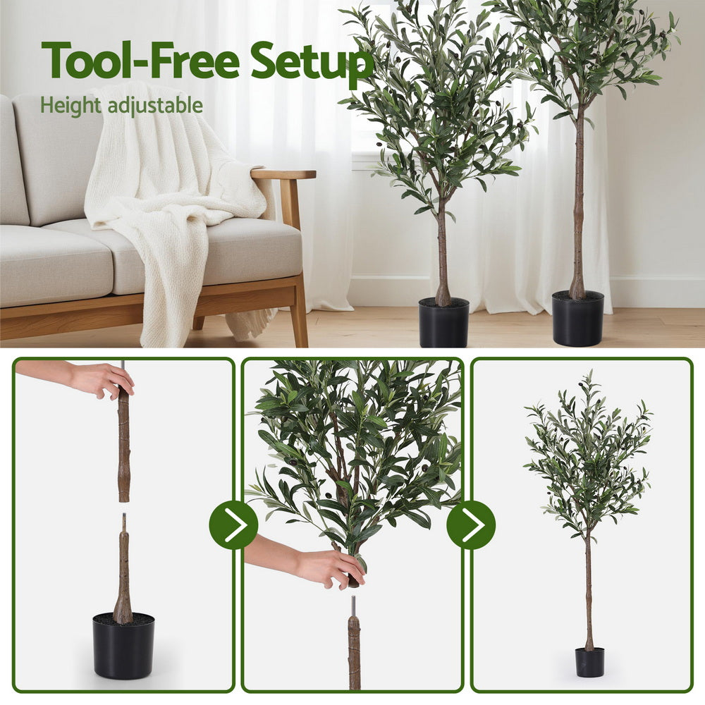 Artificial Olive Tree 155cm | Lifelike Faux Plant | Indoor Decor