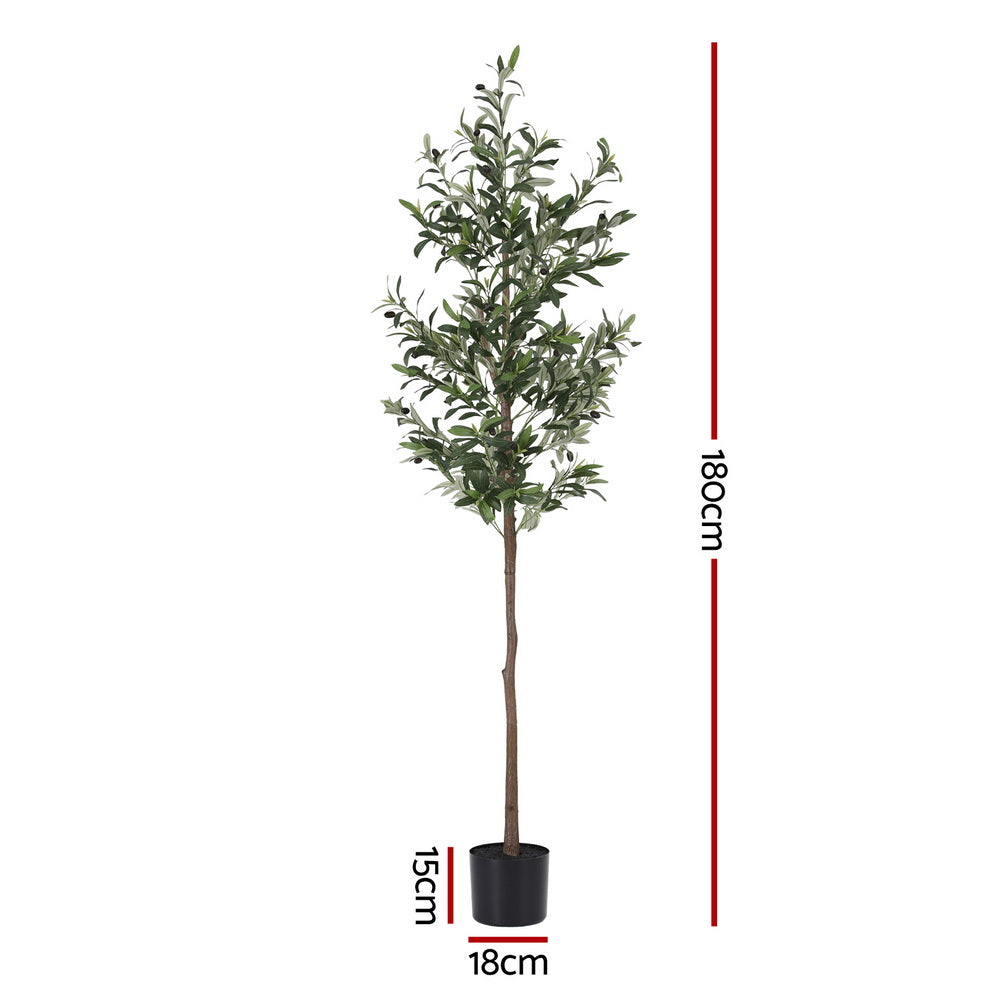 Artificial Olive Tree 180cm | Lifelike Faux Plant | Indoor Decor | 1.8m