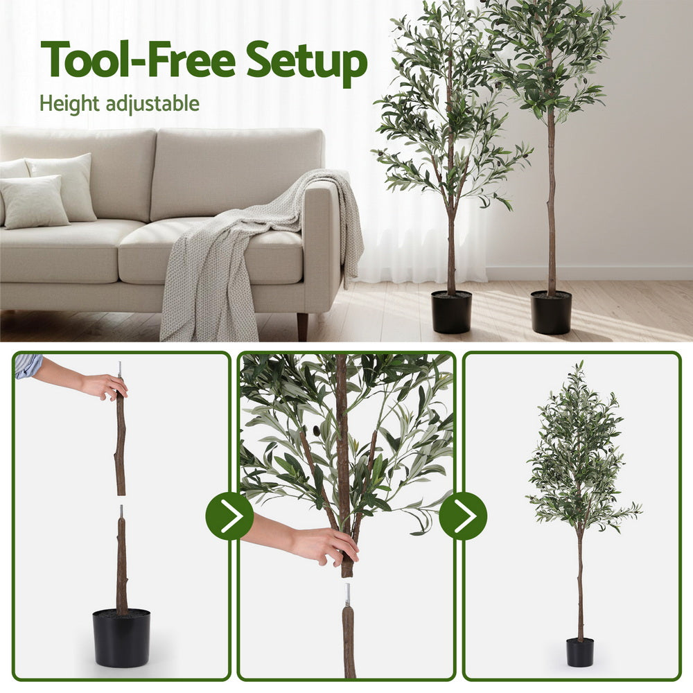 Artificial Olive Tree 180cm | Lifelike Faux Plant | Indoor Decor | 1.8m