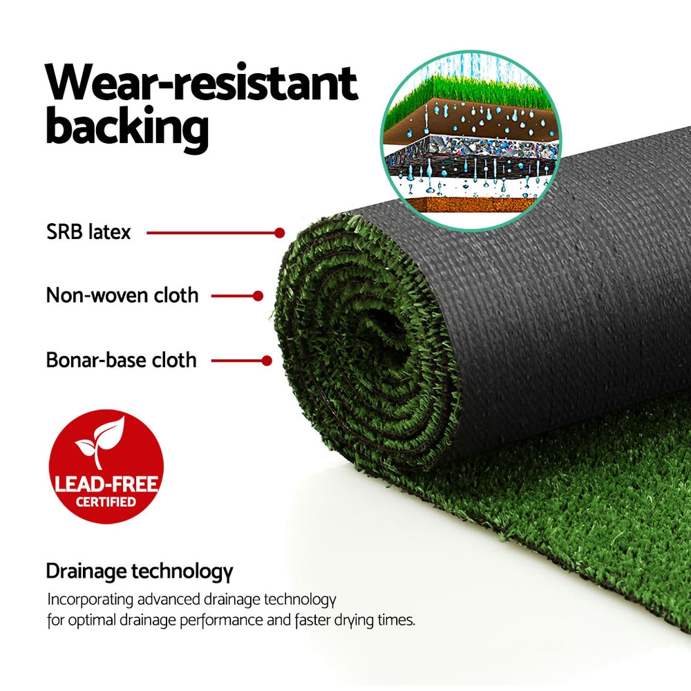 Primeturf 2x10m Artificial Grass | Synthetic Fake | 20SQM Turf Lawn | 17mm Tape