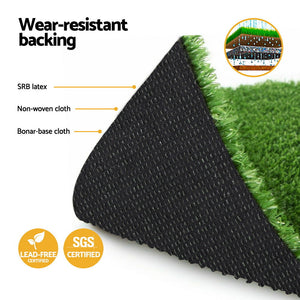 Artificial Grass Mat Set | 2 Rolls | 15mm Pile | 50cm x 2m | Indoor/Outdoor | Drainage Holes