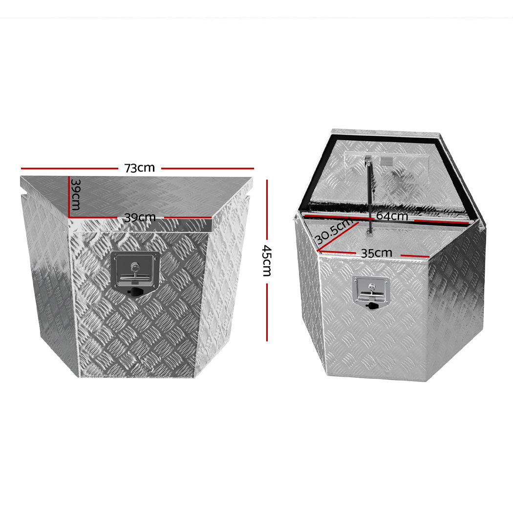 Aluminium Ute Tool Box | Storage Lock Box | Ute Trailer Vehicle Truck