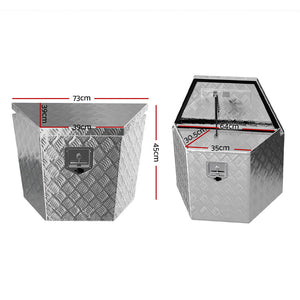 Aluminium Ute Tool Box | Storage Lock Box | Ute Trailer Vehicle Truck